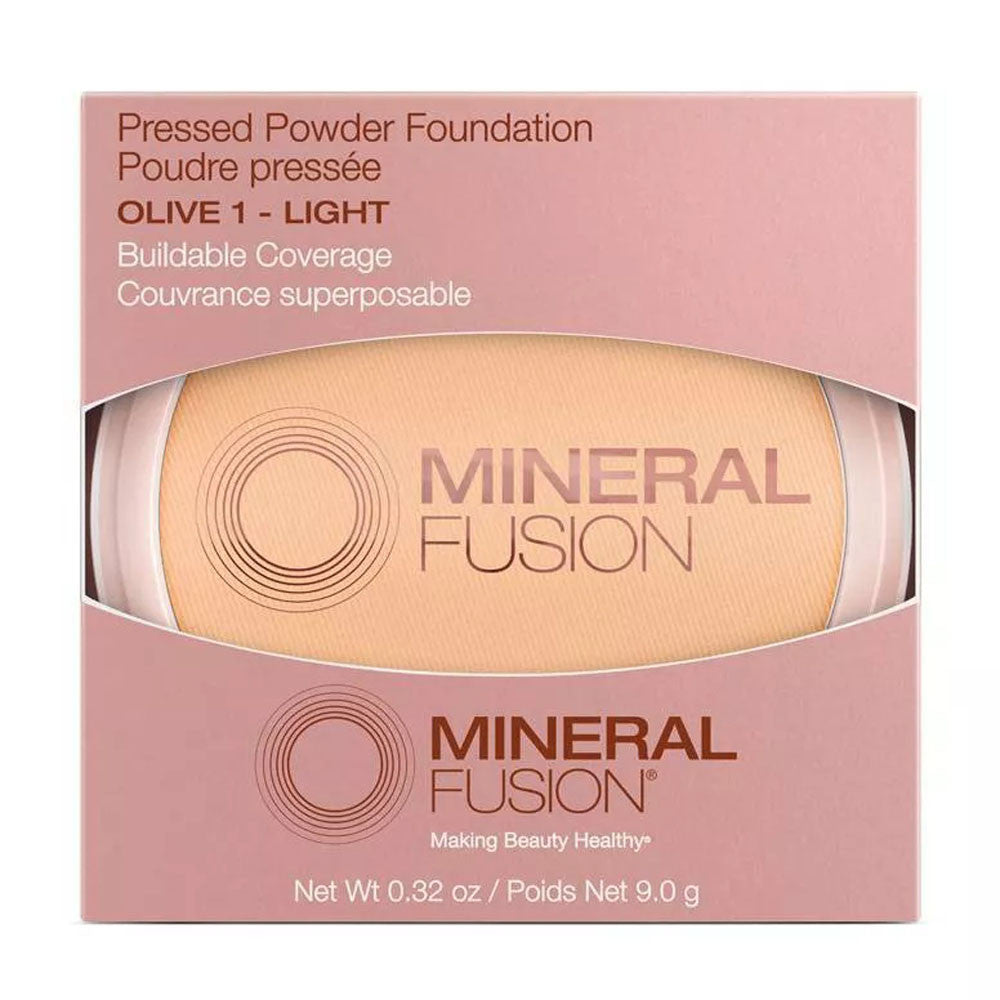 Mineral Fusion Pressed Powder Foundation, Olive 1 Light, 0.32 Oz